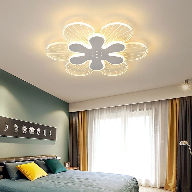Modern Flush Mount Pretty Flower Decorative Ceiling Light