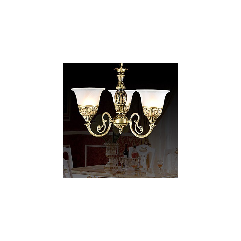 Traditional Classic Bronze Metal Chandelier