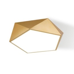 Gold Geometric Flush Mount Acrylic Ceiling Light