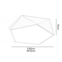 Gold Geometric Flush Mount Acrylic Ceiling Light