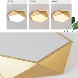 Gold Geometric Flush Mount Acrylic Ceiling Light