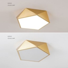 Gold Geometric Flush Mount Acrylic Ceiling Light