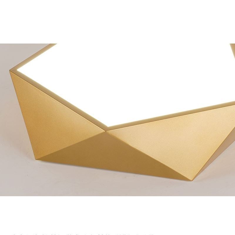 Gold Geometric Flush Mount Acrylic Ceiling Light