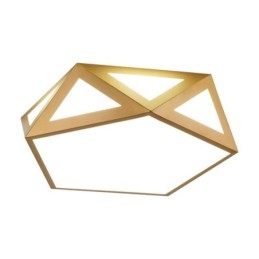 Gold Geometric Flush Mount Acrylic Ceiling Light