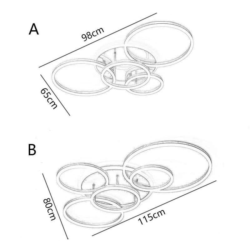 Halo Ring Flush Mount Modern Acrylic Ceiling Light
