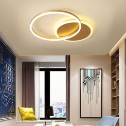 Modern Flush Mount Round Gold Ceiling Light