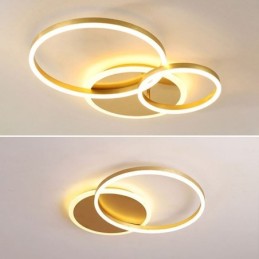Modern Flush Mount Round Gold Ceiling Light