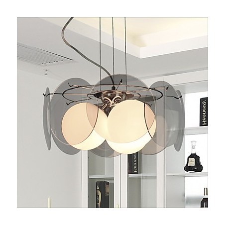deals Milan Simple Fashion Style Chandelier Light Smoke Gray Glass Chandelier