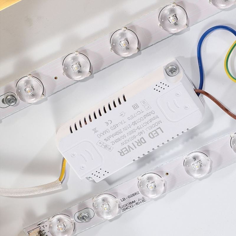 Round Flush Mount Modern Golden Acrylic Ceiling Light