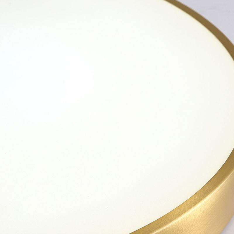 Round Flush Mount Modern Golden Acrylic Ceiling Light
