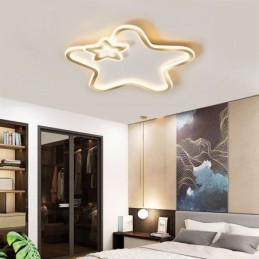 Creative Star Flush Mount Golden Star Ceiling Light