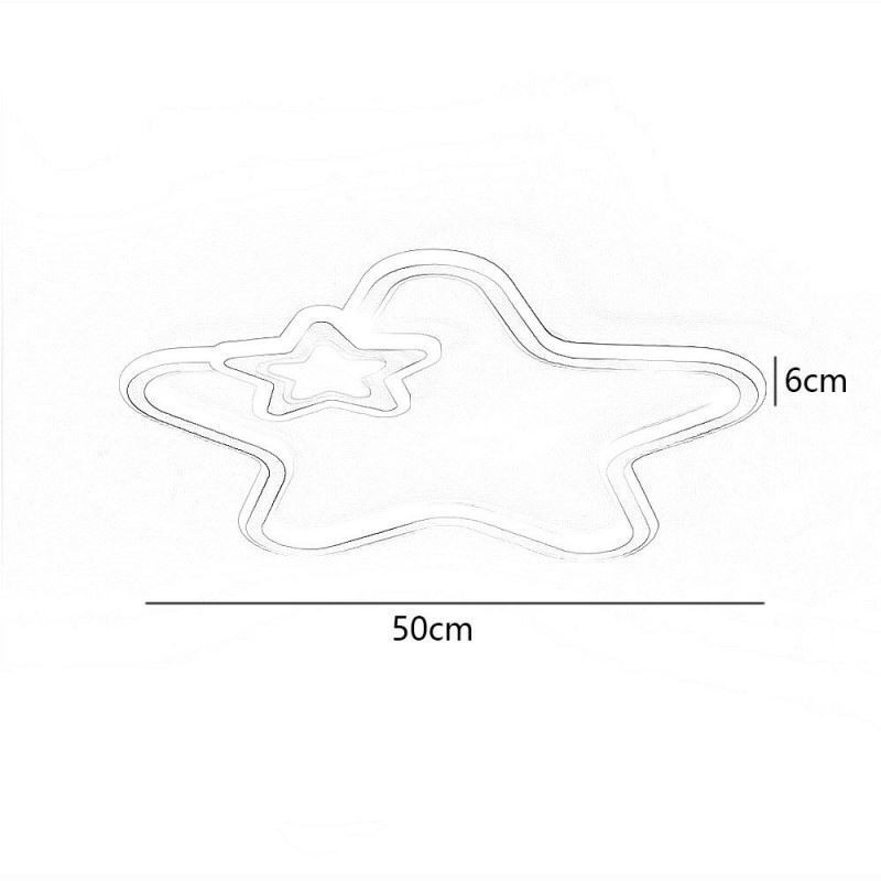 Creative Star Flush Mount Golden Star Ceiling Light