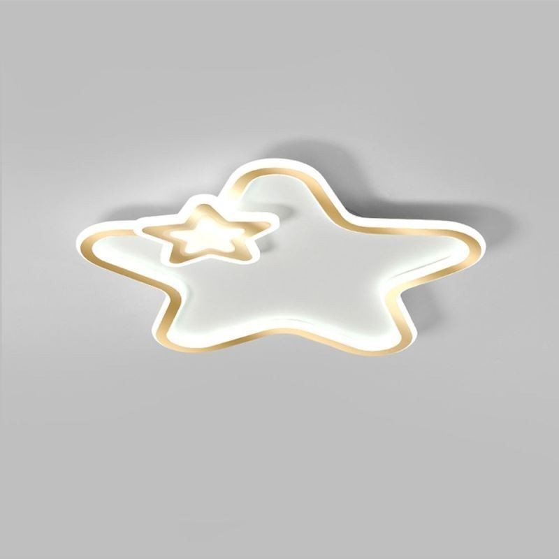 Creative Star Flush Mount Golden Star Ceiling Light