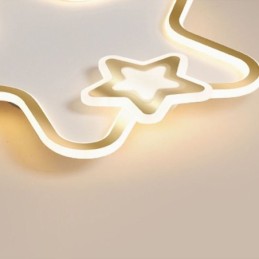 Creative Star Flush Mount Golden Star Ceiling Light
