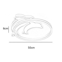 Gold Dolphin Flush Mount Ceiling Light