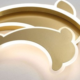 Gold Dolphin Flush Mount Ceiling Light