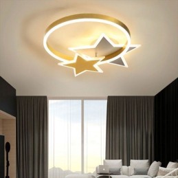 Star Flush Mount Ceiling Light Acrylic Double Stars Light Fixture