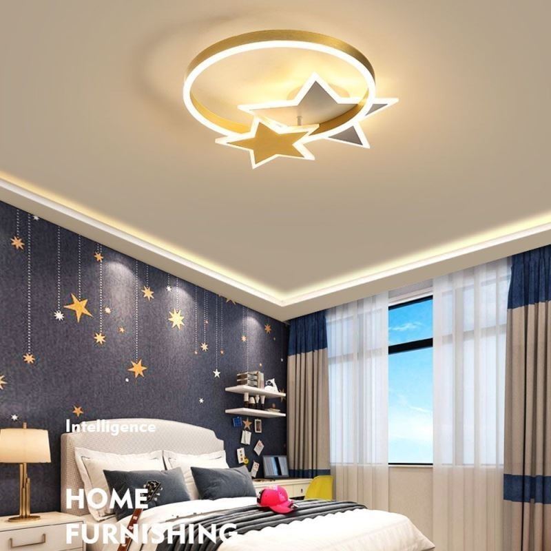 Star Flush Mount Ceiling Light Acrylic Double Stars Light Fixture