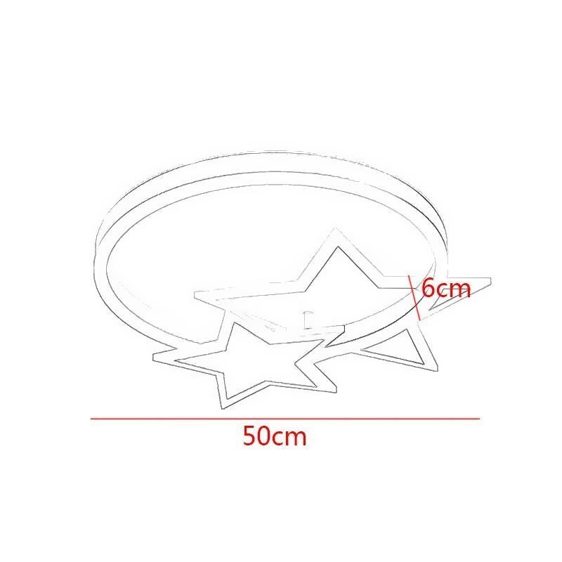 Star Flush Mount Ceiling Light Acrylic Double Stars Light Fixture
