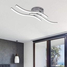 Modern Simple Flush Mount Acrylic Wave Shaped Ceiling Light