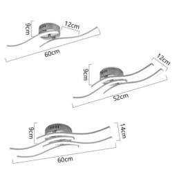 Modern Simple Flush Mount Acrylic Wave Shaped Ceiling Light