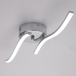 Modern Simple Flush Mount Acrylic Wave Shaped Ceiling Light