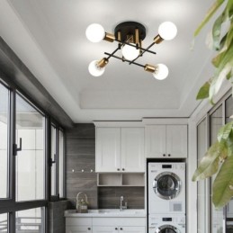 Simple Magic Beans Flush Mount Crossed Ceiling Light
