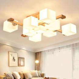 Nordic Flush Mount Ceiling Light Creative Warm Solid Wood Light