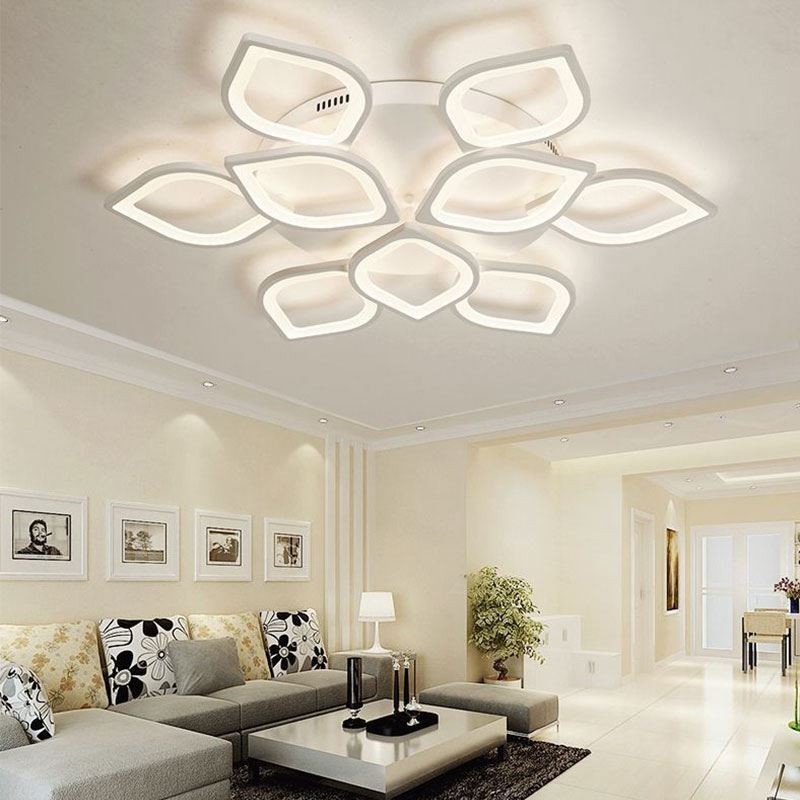Modern Simple Flush Mount Acrylic Petal Ceiling Light