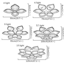 Modern Simple Flush Mount Acrylic Petal Ceiling Light