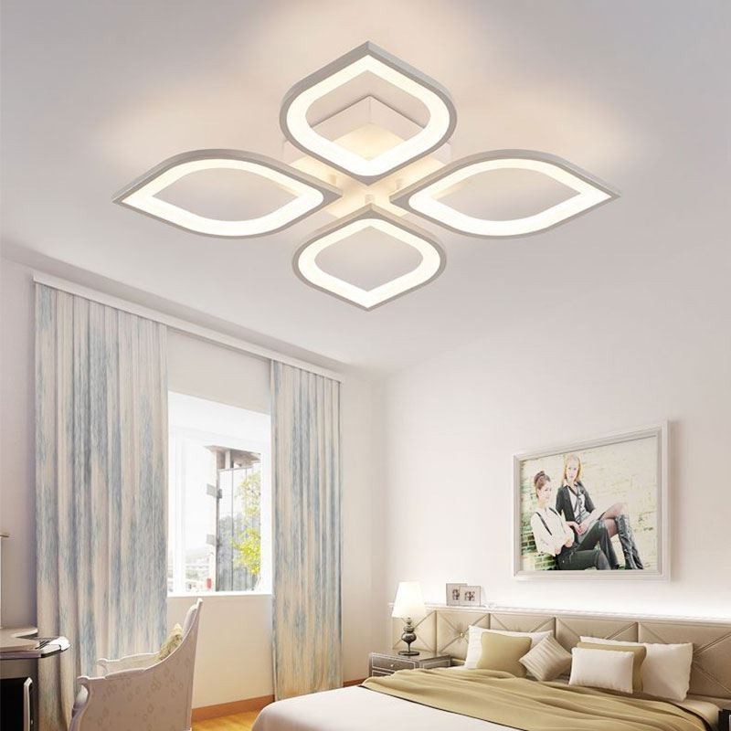Modern Simple Flush Mount Acrylic Petal Ceiling Light