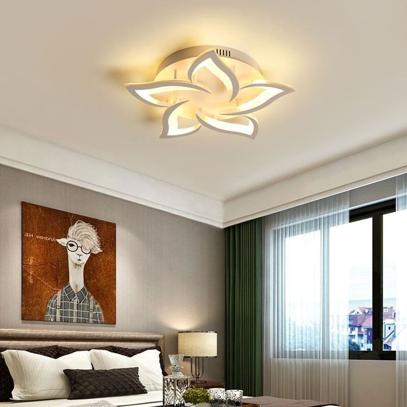 Modern Simple Flush Mount Acrylic Sunflower Shaped Ceiling Light