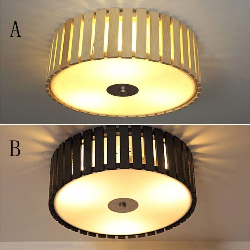 Large Bamboo Flush Mount Chinese Creative Ceiling Light Kid's Lighting