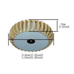 Rural Bamboo Flush Mount Pumpkin Shape Ceiling Lighting