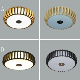 Rural Bamboo Flush Mount Pumpkin Shape Ceiling Lighting