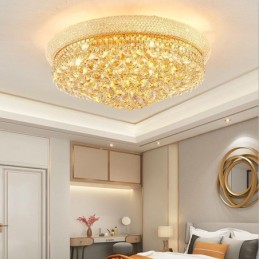 European Flush Mount Light Luxury Crystal Ceiling Light
