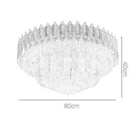 Crystal Flush Mount Round Electroplated Phoenix Tail Gold Luxury Decrative Ceiling Light