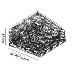 Crystal Ceiling Light Flush Mount Three Color Dimmable