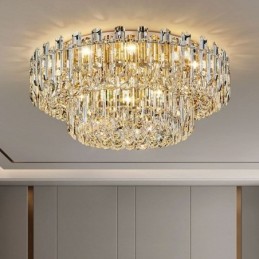 Luxury Crystal Flush Mount Round Crystal Decoration Ceiling Light