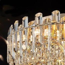 Luxury Crystal Flush Mount Round Crystal Decoration Ceiling Light