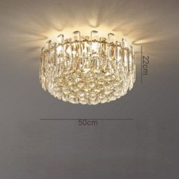 Luxury Crystal Flush Mount Round Crystal Decoration Ceiling Light