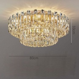 Luxury Crystal Flush Mount Round Crystal Decoration Ceiling Light