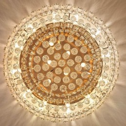 Luxury Crystal Flush Mount Round Crystal Decoration Ceiling Light
