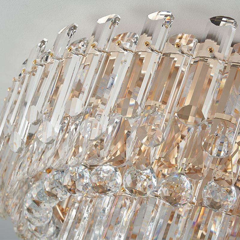 Luxury Crystal Flush Mount Round Crystal Decoration Ceiling Light