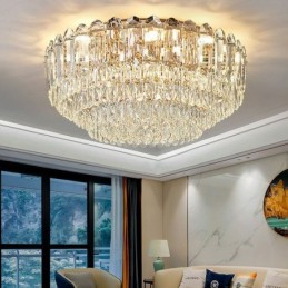 Crystal Flush Mount Round Crystal Decoration Ceiling Lighting Fixtures