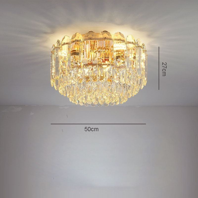 Crystal Flush Mount Round Crystal Decoration Ceiling Lighting Fixtures
