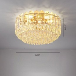 Crystal Flush Mount Round Crystal Decoration Ceiling Lighting Fixtures