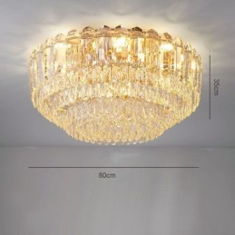 Crystal Flush Mount Round Crystal Decoration Ceiling Lighting Fixtures