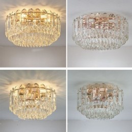 Crystal Flush Mount Round Crystal Decoration Ceiling Lighting Fixtures