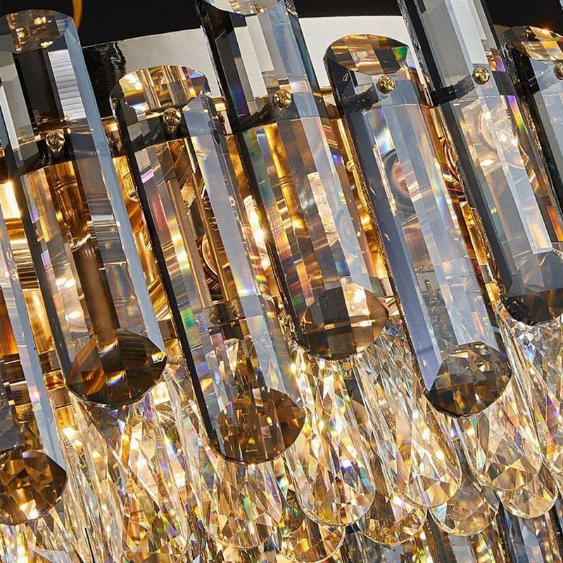 Crystal Ceiling Light Simple Modern Round Flush Mount Decorative Light